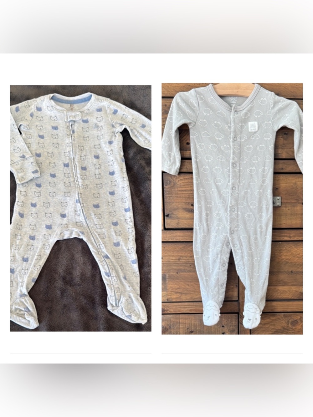 Baby Gap & Carter's Footed Pajamas Bundle, Size 6-9 Months